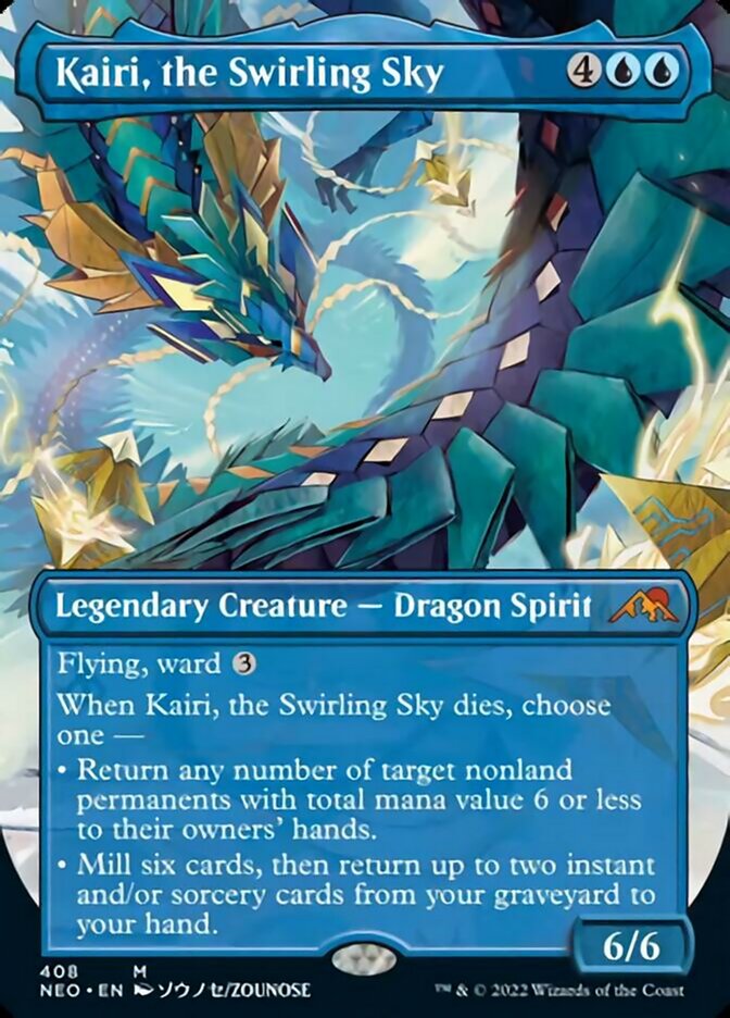 {R} Kairi, the Swirling Sky (Borderless Alternate Art) [Kamigawa: Neon Dynasty][NEO 408]