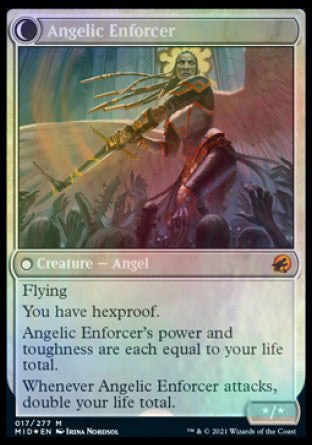 {R} Enduring Angel // Angelic Enforcer [Innistrad: Midnight Hunt Prerelease Promos][PR MID 017]