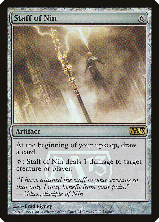 {R} Staff of Nin [Magic 2013 Prerelease Promos][PR M13 217]