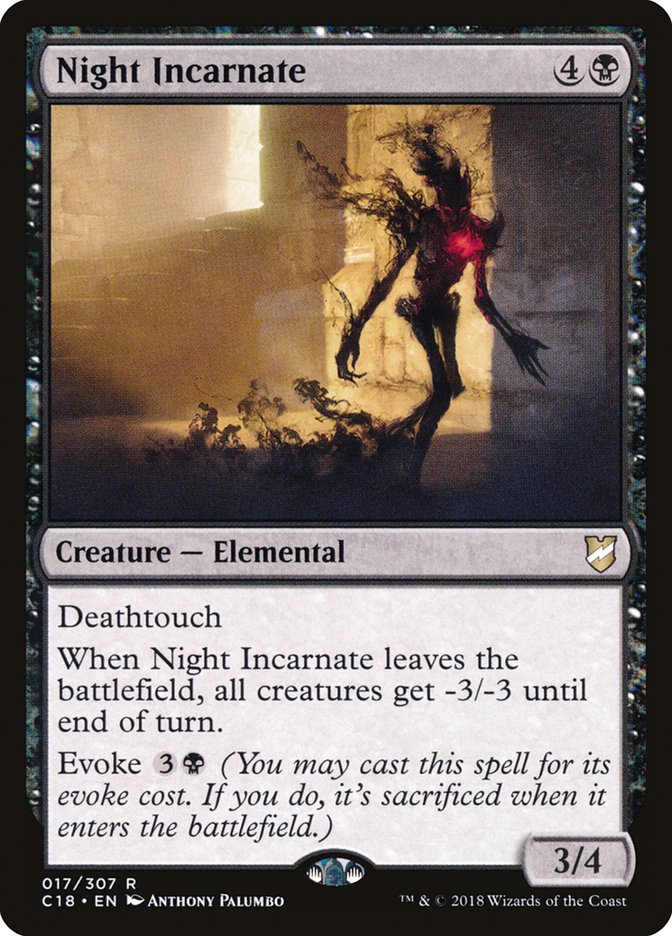 {R} Night Incarnate [Commander 2018][C18 017]