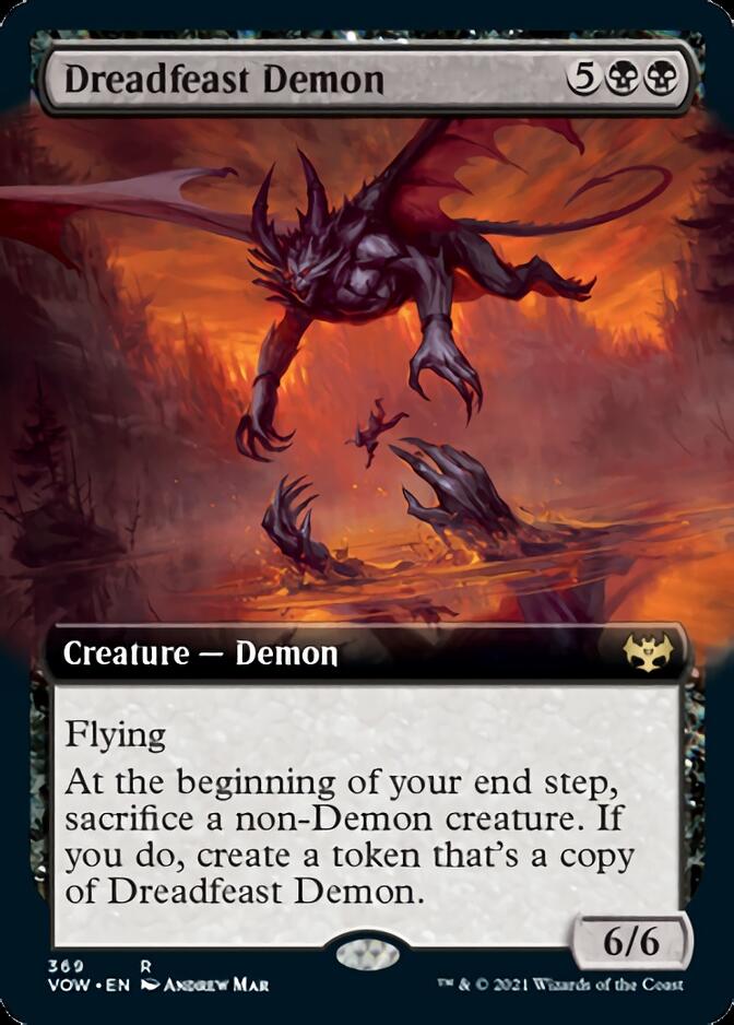 {R} Dreadfeast Demon (Extended Art) [Innistrad: Crimson Vow][VOW 369]