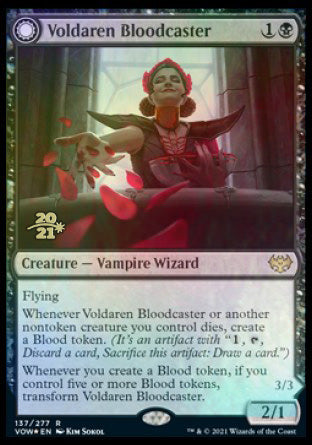 {@R} Voldaren Bloodcaster // Bloodbat Summoner [Innistrad: Crimson Vow Prerelease Promos][PR VOW 137]