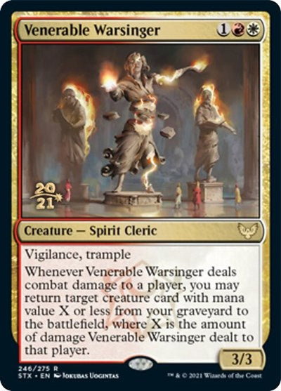 {R} Venerable Warsinger [Strixhaven: School of Mages Prerelease Promos][PR STX 246]