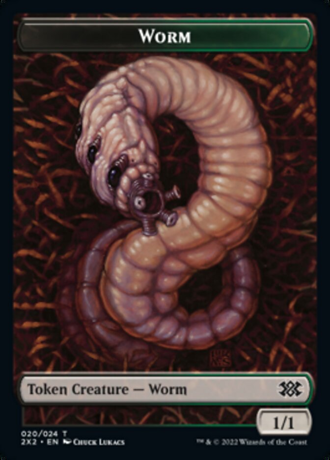 {T} Worm // Soldier Double-sided Token [Double Masters 2022 Tokens][T2X2 20//7]