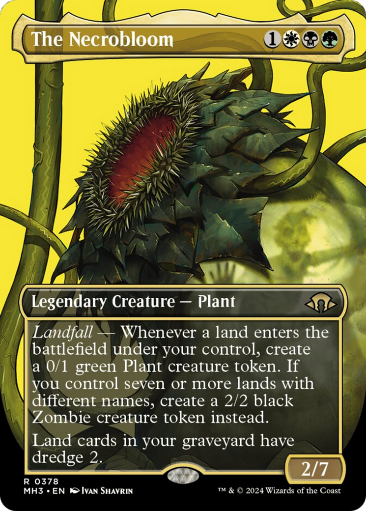 {R} The Necrobloom (Borderless) [Modern Horizons 3][MH3 378]