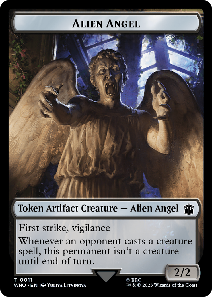 {T} Alien Angel // Dinosaur Double-Sided Token [Doctor Who Tokens][TWHO 11//20]