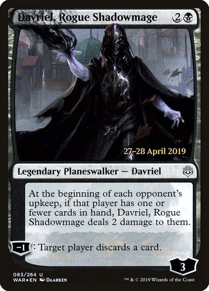 {C} Davriel, Rogue Shadowmage [War of the Spark Prerelease Promos][PR WAR 083]