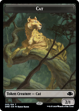 {T} Zombie // Cat (003) Double-Sided Token [Dominaria Remastered Tokens][TDMR 5//3]