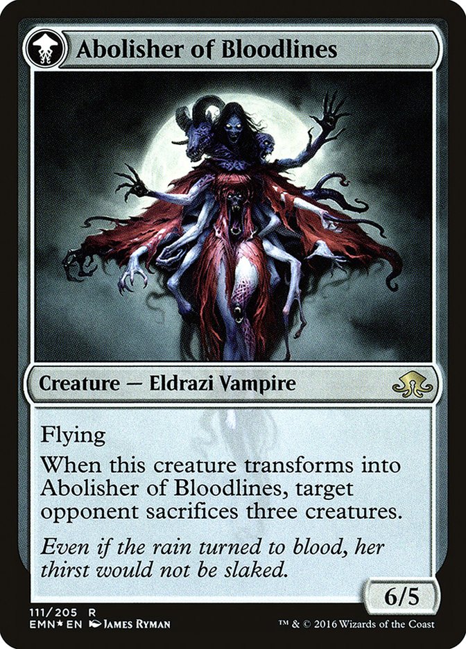 {R} Voldaren Pariah // Abolisher of Bloodlines [Eldritch Moon Prerelease Promos][PR EMN 111]