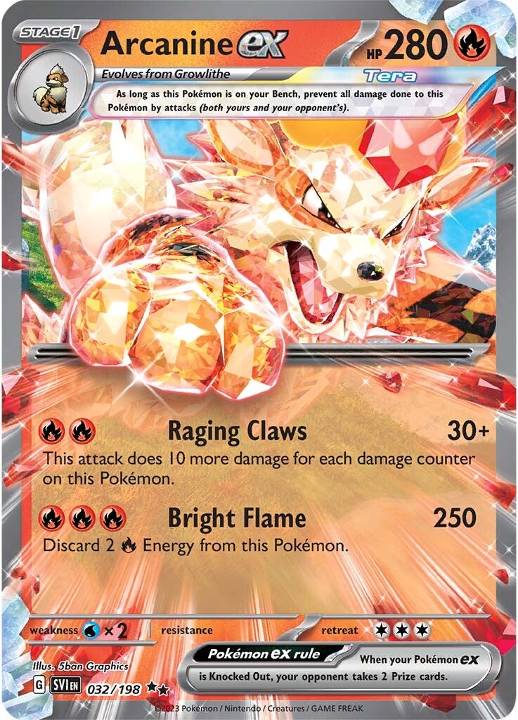 [PKM-R] Arcanine ex (032/198) [Scarlet & Violet: Base Set]