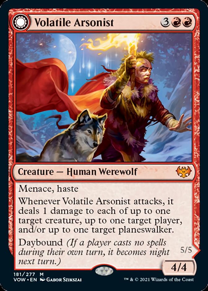 {R} Volatile Arsonist // Dire-Strain Anarchist [Innistrad: Crimson Vow][VOW 181]