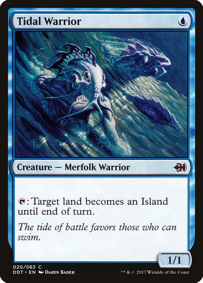 {C} Tidal Warrior [Duel Decks: Merfolk vs. Goblins][DDT 020]