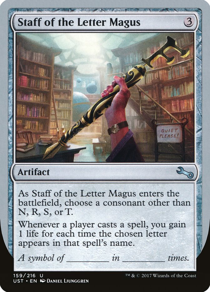 {C} Staff of the Letter Magus [Unstable][UST 159]