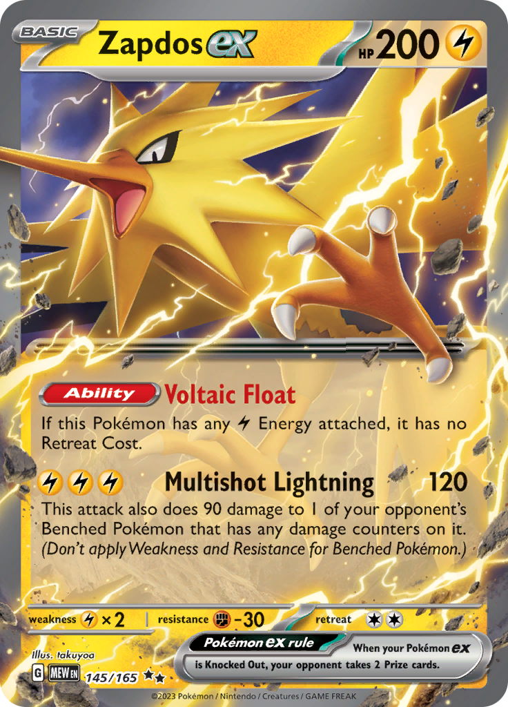 [PKM-R] Zapdos ex (145/165) [Scarlet & Violet: 151]