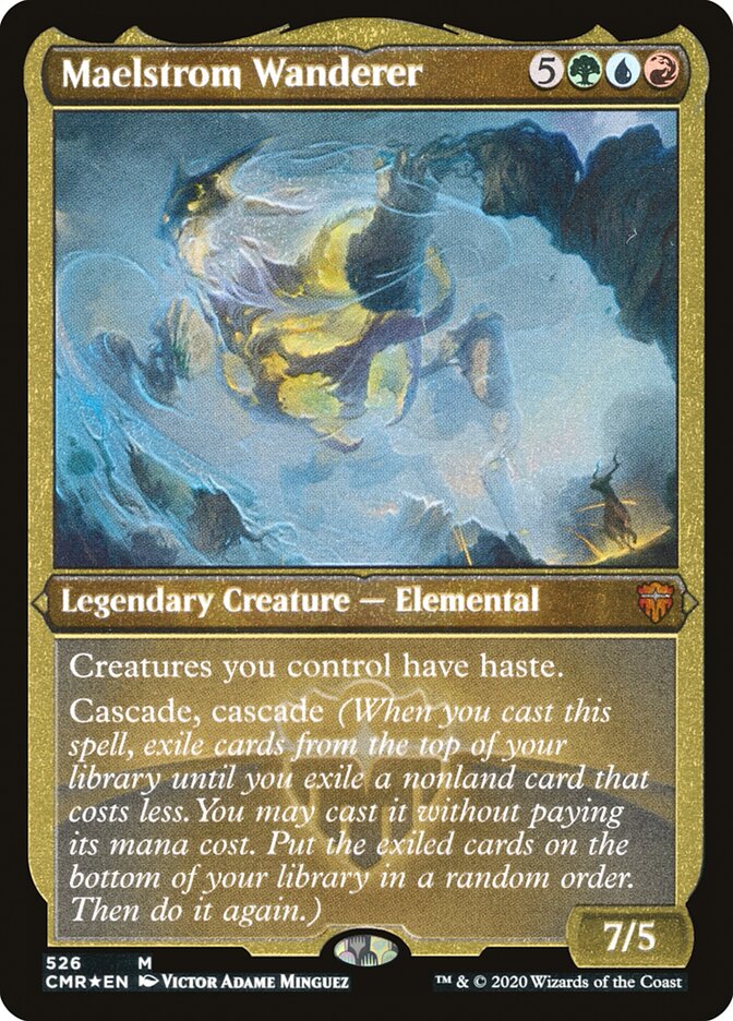 {R} Maelstrom Wanderer (Etched) [Commander Legends][CMR 526]