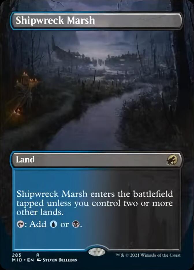 {R} Shipwreck Marsh (Borderless Alternate Art) [Innistrad: Midnight Hunt][MID 285]