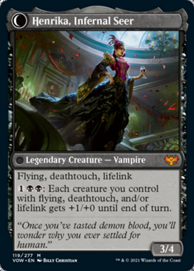 {R} Henrika Domnathi // Henrika, Infernal Seer [Innistrad: Crimson Vow][VOW 119]