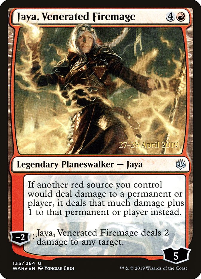 {C} Jaya, Venerated Firemage [War of the Spark Prerelease Promos][PR WAR 135]