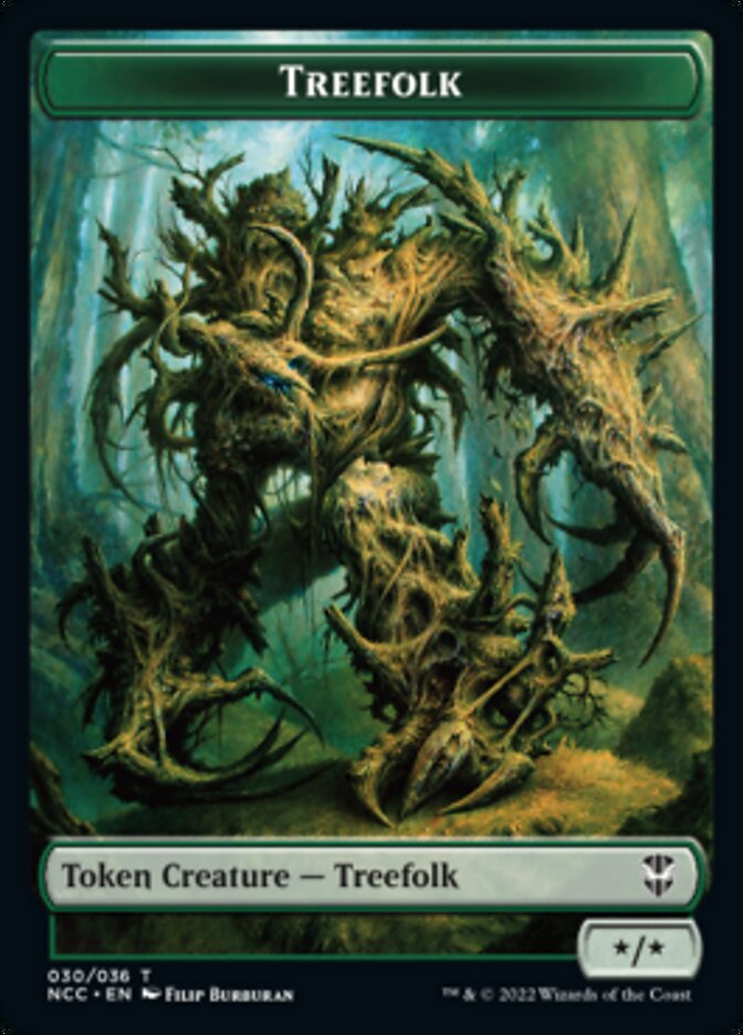 {T} Treefolk // Spider Double-sided Token [Streets of New Capenna Commander Tokens][TNCC 030]