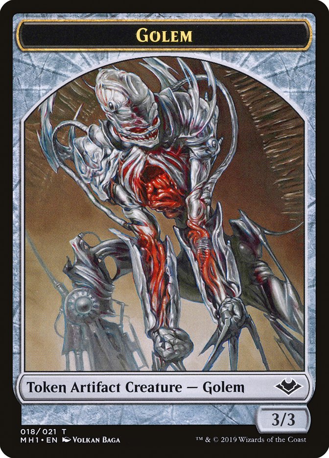 {T} Zombie // Golem Double-Sided Token [Modern Horizons Tokens][TMH1 007]