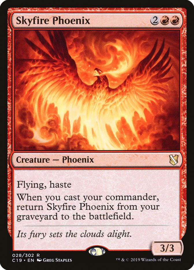 {R} Skyfire Phoenix [Commander 2019][C19 028]