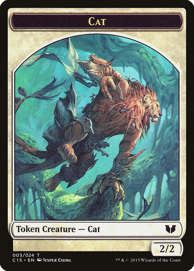 {T} Spirit (023) // Cat Double-sided Token [Commander 2015 Tokens][TC15 023]