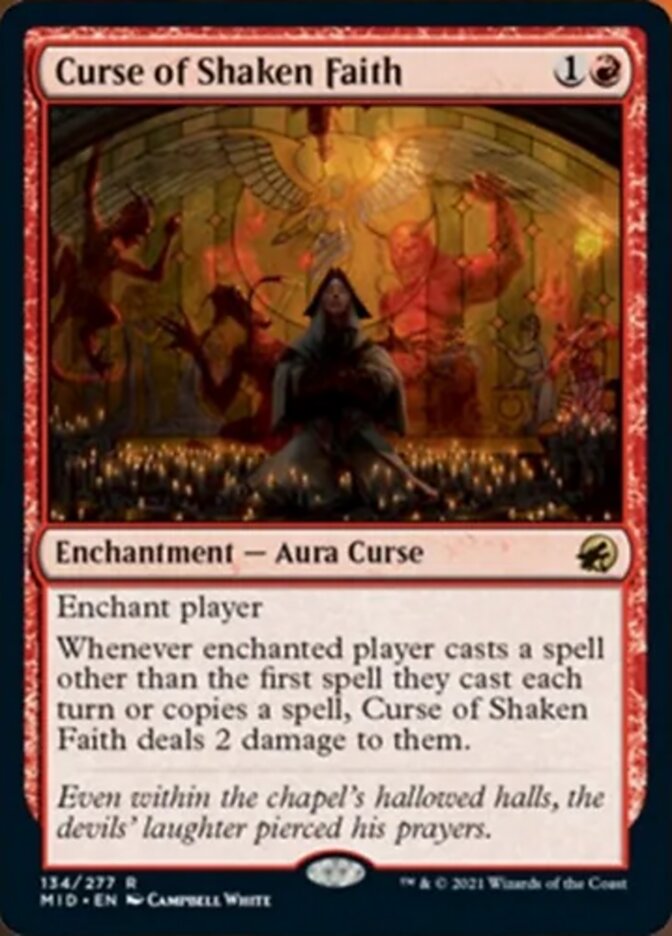 {R} Curse of Shaken Faith [Innistrad: Midnight Hunt][MID 134]