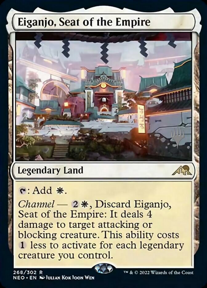 {R} Eiganjo, Seat of the Empire (Promo Pack) [Kamigawa: Neon Dynasty Promos][PP NEO 268]