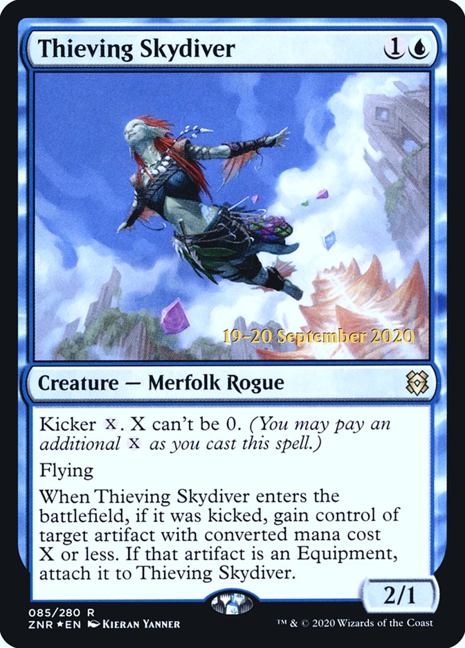 {R} Thieving Skydiver [Zendikar Rising Prerelease Promos][PR ZNR 085]