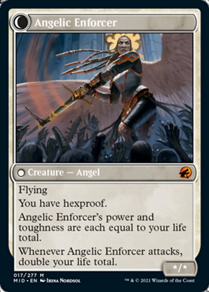 {R} Enduring Angel // Angelic Enforcer [Innistrad: Midnight Hunt][MID 017]