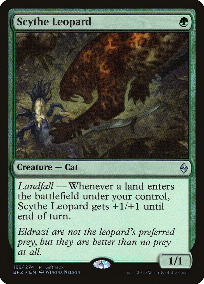 {C} Scythe Leopard (Gift Box) [Battle for Zendikar Promos][PA BFZ 188]