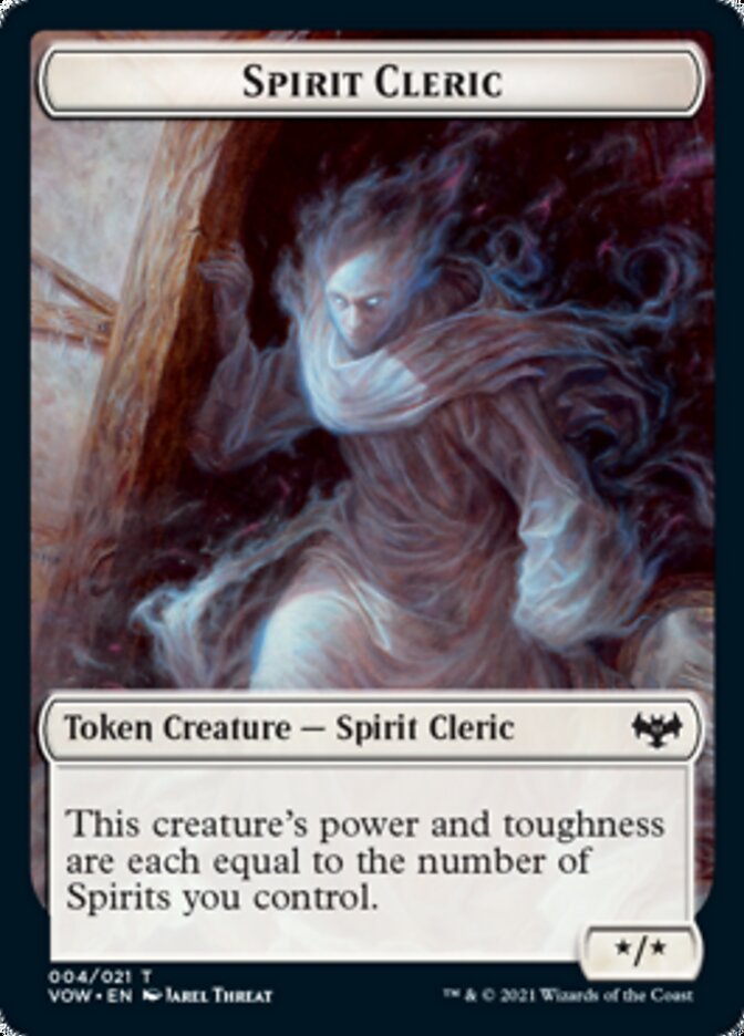 {T} Zombie (008) // Spirit Cleric Double-sided Token [Innistrad: Crimson Vow Tokens][TVOW 008]