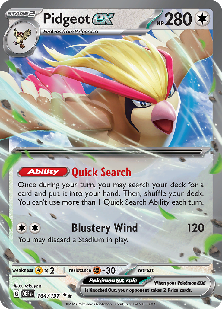 [PKM-R] Pidgeot ex (164/197) [Scarlet & Violet: Obsidian Flames]