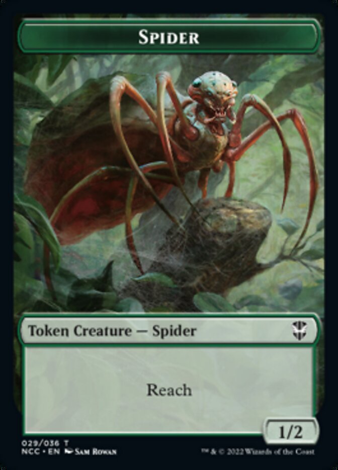 {T} Treefolk // Spider Double-sided Token [Streets of New Capenna Commander Tokens][TNCC 030]