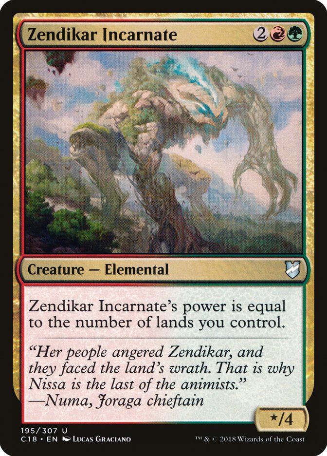 {C} Zendikar Incarnate [Commander 2018][C18 195]