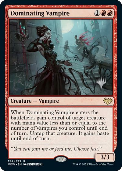 {R} Dominating Vampire (Promo Pack) [Innistrad: Crimson Vow Promo Pack][PP VOW 154]