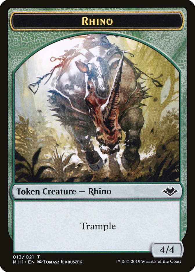 {T} Zombie (007) // Rhino (013) Double-sided Token [Modern Horizons Tokens][TMH1 007]