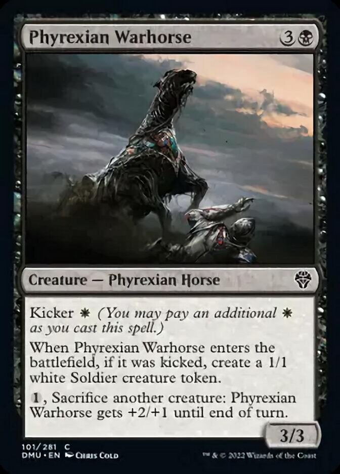 {@C} Phyrexian Warhorse [Dominaria United][DMU 101]