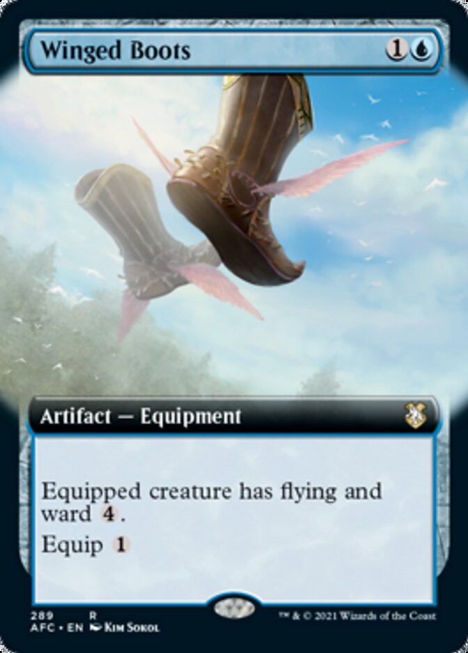 {R} Winged Boots (Extended Art) [Dungeons & Dragons: Adventures in the Forgotten Realms Commander][AFC 289]