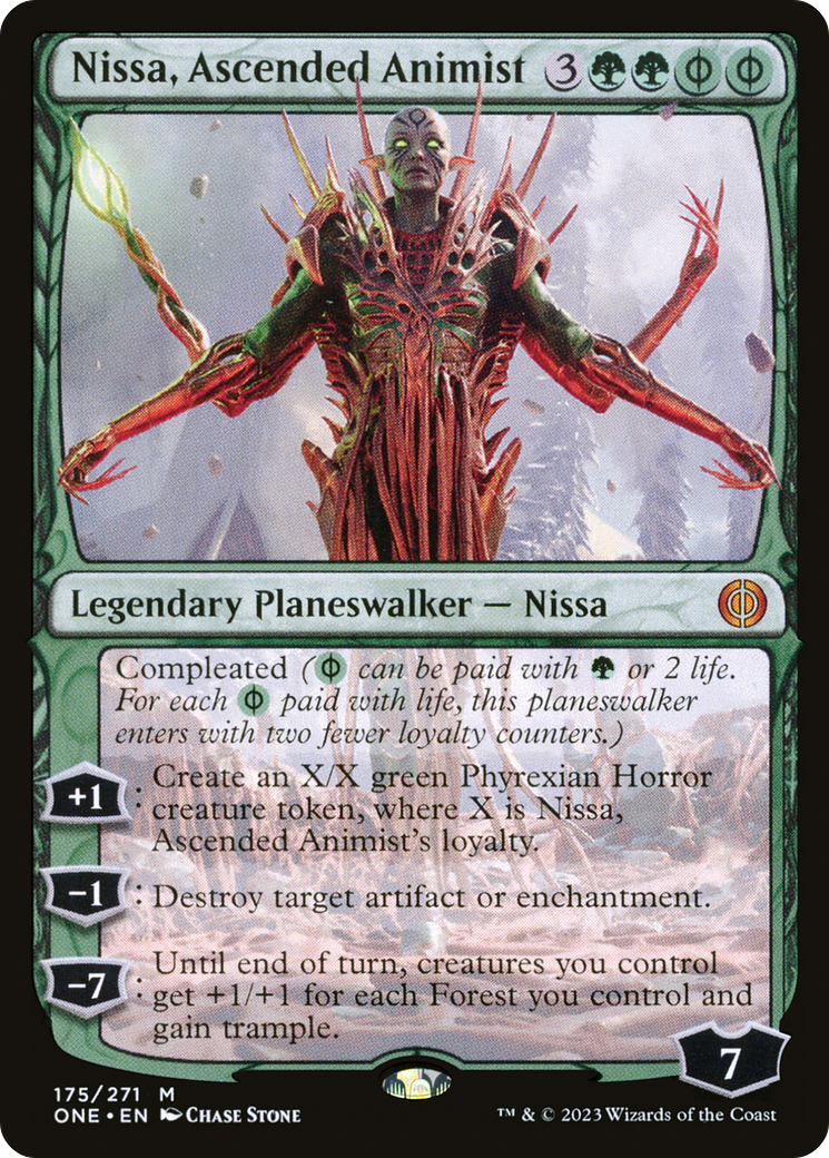 {@R} Nissa, Ascended Animist [Phyrexia: All Will Be One][ONE 175]