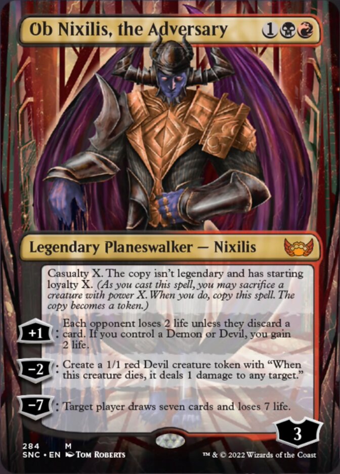 {R} Ob Nixilis, the Adversary (Borderless) [Streets of New Capenna][SNC 284]