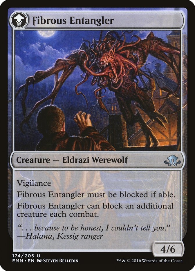 {C} Tangleclaw Werewolf // Fibrous Entangler [Eldritch Moon][EMN 174]