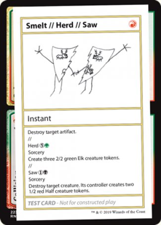 {R} Smelt // Herd // Saw (2021 Edition) [Mystery Booster Playtest Cards][CMB1 100]