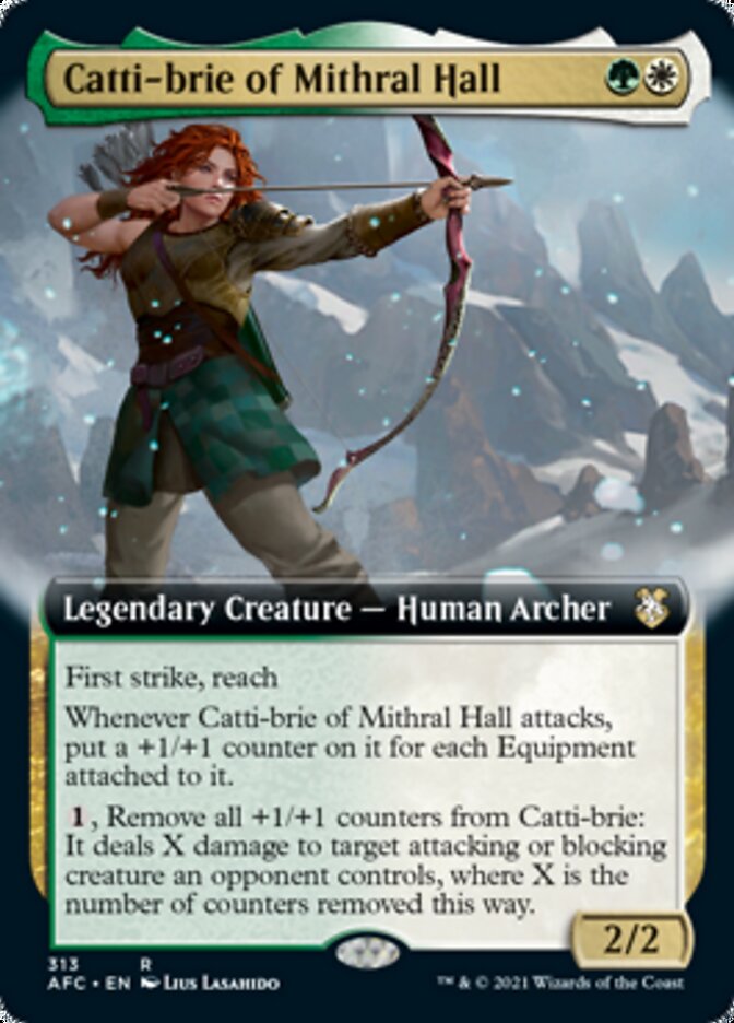 {R} Catti-brie of Mithral Hall (Extended Art) [Dungeons & Dragons: Adventures in the Forgotten Realms Commander][AFC 313]