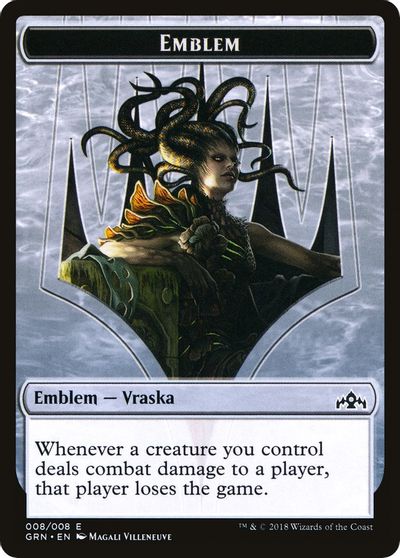 {T} Vraska Emblem // Human Double-sided Token [Challenger Decks 2020 Tokens][TCH20 008]