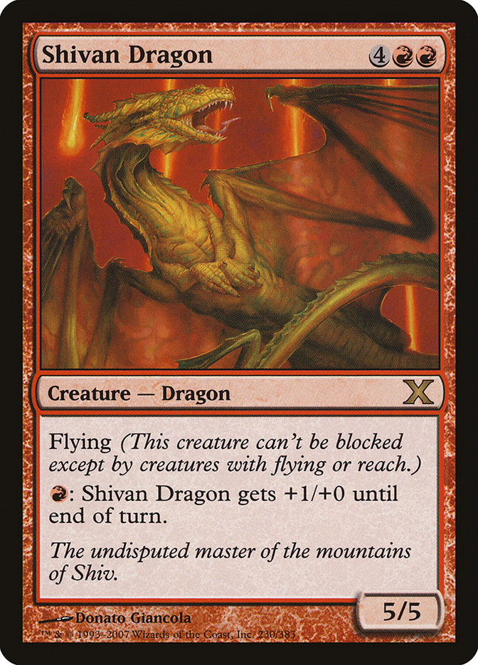 {R} Shivan Dragon [Tenth Edition][10E 230]