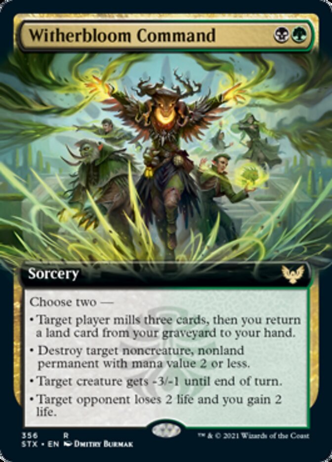 {R} Witherbloom Command (Extended Art) [Strixhaven: School of Mages][STX 356]