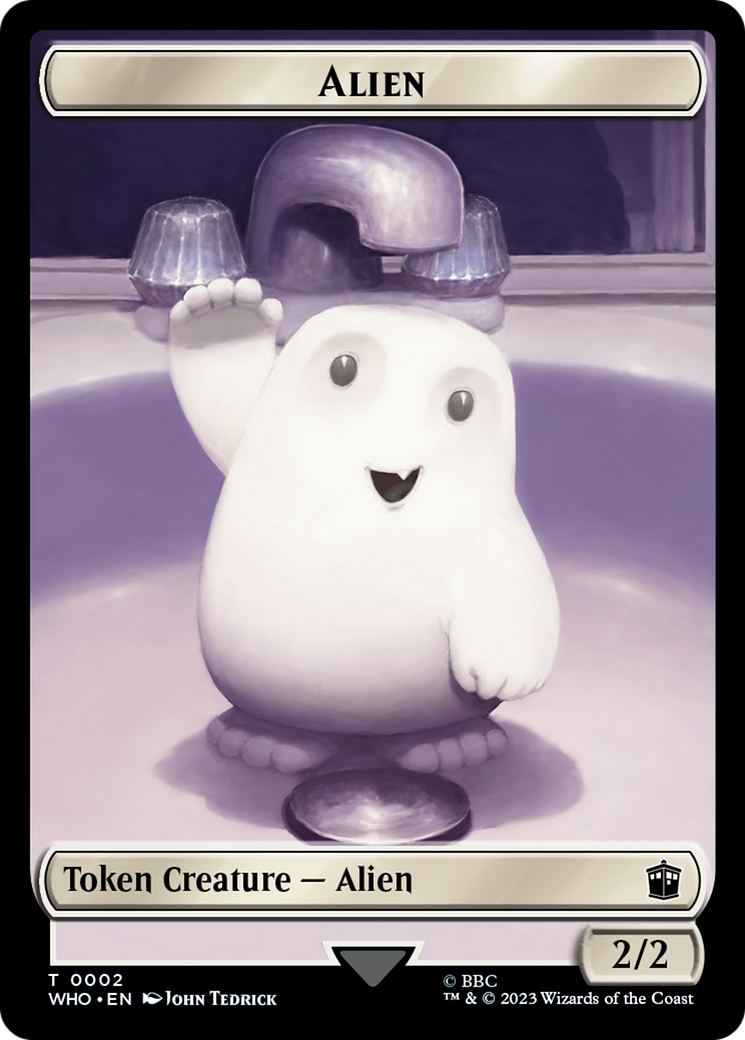 {T} Alien // Food (0025) Double-Sided Token [Doctor Who Tokens][TWHO 2//25]