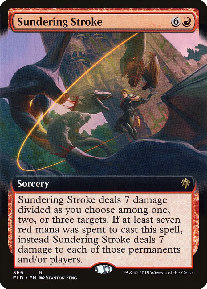 {R} Sundering Stroke (Extended Art) [Throne of Eldraine][ELD 366]