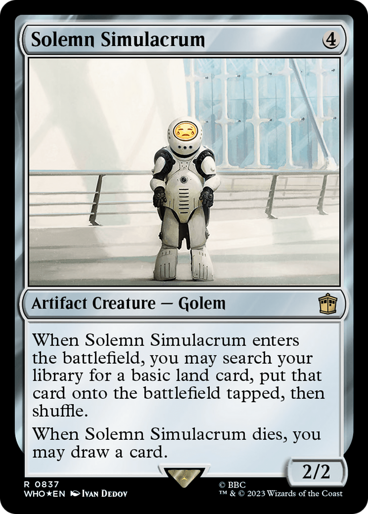 {R} Solemn Simulacrum (Surge Foil) [Doctor Who][WHO 837]